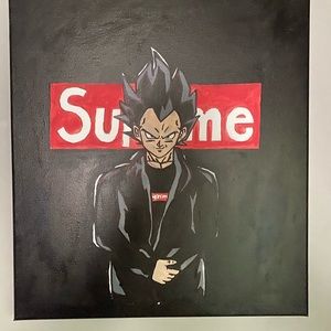 Supreme vegeta custom painting 18x21in